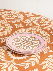 [La DoubleJ] La DoubleJ - Set Of Two 20cm Printed Porcelain Dessert Plates - Pink - One size One size Pink