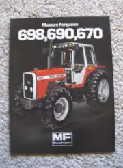 Massey-Ferguson MF 670 690 698 Tractor Color Brochure 16 pg. MINT