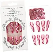 Healeved False Nails Women's Artificial Nails Set Full Coverage Manicure Patches Glue