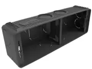 Clipsal Iconic Quad Powerpoint Plastic Wall Box 54mm Deep | 3157/4PRM