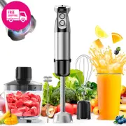 1200W Immersion Hand Stick Blender 5-in-1 Set with Whisk Frother Chopper Beaker