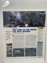 The lord of the rings the two towers video game print ad wall art ephemera