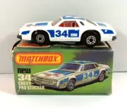 MATCHBOX SUPERFAST 75 #34 CHEVY PRO STOCKER BOXED 1980
