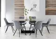 MILAS 7 Piece Dining Suite with Blaze Dining Chairs