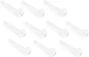 [Pierced Owl] 10 Pieces - 18G Bioflex Clear Nose Stud 2 mm Top Retainer, Metal Free, Allergy Free