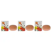 LErbolario Sweet Poppy Perfumed Bar Soap - Pack of 3 For Unisex 3.5 oz Soap
