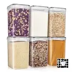 Sorbus 6 Pack (6.5L/219.79 Oz) Airtight Food Storage Containers with Locking Lid