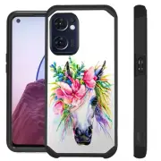 FUSION For OnePlus Nord N300 5G Case Hybrid Phone Cover UNICORN FLOWER