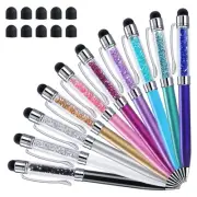 Stylus Pens for Touch Screens, 2 in 1 Crystal Stylus Ballpoint Pen (10-Pack),...