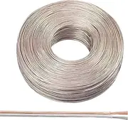 uxcell 16.4Ft 18/2 PVC Covered Copper Wire, 300V Soft Speaker Wire Insulated Heat Resistant Electronical Flexible Cable for LED Light Strip Audio Speaker Sound System, Silver Copper Tone