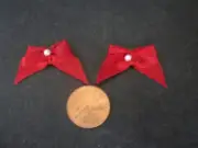 BOW- RED W/ PEARL- 50-COUNT IN PACK