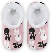 [Caihoyu] Home Shoes for Kids Girls Boys Fuzzy Fleece Non-Slip Lightweight House Slipper Socks Hotel Travel Bedroom Airplane Party