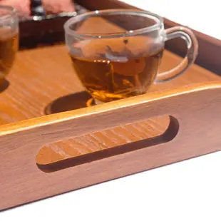 木頭托盤長方形家用茶盤木質放水杯茶杯木盤子北歐木制托盤