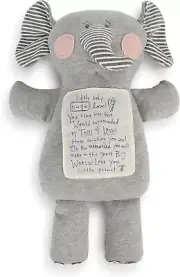 Tons of Love Elephant Grey Stripe 20 inch Polyester Plush Fabric Figure Toy