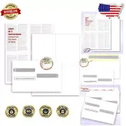 Convenient 100 W-2 Forms 4-Up with Self-Seal Envelopes for Quick Tax Filings