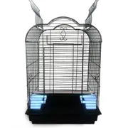 Salesbay Pet Bird Cage Canary Budgie Finch Perch Black Portable w/ Perches