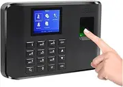 Employee Attendance Machine 2.4" Screen Biometric Fingerprint Time Attendance System Time Clock USB Office Check-in Realand Time Clock in for Employees for Small Businesses and Offices