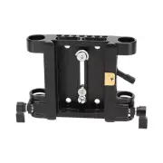 CAMVATE Aluminum QR Baseplate Dovetail Clamp With Rod Adapter For 19mm Studio