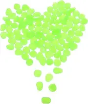 KONTONTY 100pcs Luminous Dark Pebbles Garden Decor Landscape Aquarium Rocks Gravel