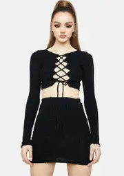 Got Your Attention Lace-Up Set