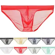 Trendy Men's Sheer Underwear Mesh Pouch Panties Breathable Lingerie for Style