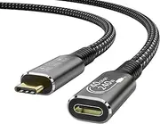 USB4 8K 0.8M Cable Thunderbolt 4 Compatible USB 4 Type-c Male to Female Extension Cable Ultra HD 8K@60Hz 100W Charging 40Gbps Data Transfer Compatible with External SSD eGPU USB-C Docking