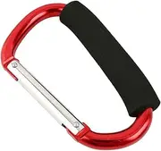 ZUJHPYMI 1Pc Carabiner Hook with Sponge 5.5inch for Sports Outdoors, D-Shape Large Aluminum Carabiner Clip Outdoors Recreation Climbing Carabiners Quickdraws Nonlocking Carabiners