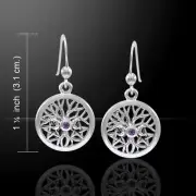 Tree of Life Pentacle Triple Moon 925 Sterling Silver Earrings Pagan Jewelry