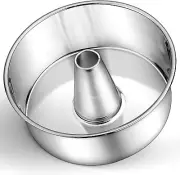 Angel Food Cake Pan, Stainless Steel 10 Inch Cake Pan with Tube, round Cake Pan