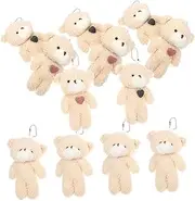 Kisangel 12Pcs Plush Bear Keychain Pendants Cute Bear Bag Hanging Decor for Birthdays Christmas Festivals Soft Plush Accessories for Adults
