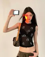 Alexander Wang Cropped mesh tank top NWT Size XS