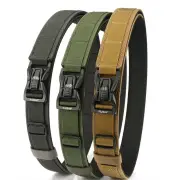 TUSHI 115cm Buckle Men Tactical Belt 1100D Nylon Thickened Double-layer Military Belt for Outdoor Sports Police Duty Sho