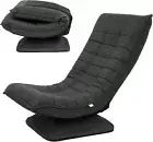 Swivel Floor Chair 3-Position Adjustable Folding Lazy Sofa Lounger Bed for Home