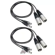 2x Zoom TXF-8 Balanced TA3 to XLR Cable for F8n Field Recorder & Other Device