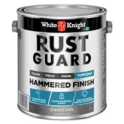 White Knight Rust Guard Gloss Charcoal Hammered Finish Paint - 4L