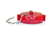 Fire Hose Hydrant Cap and Chain | 1-1/2" Female NST/NH | Polycarbonate | Red