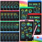 24 Pieces LCD Writing Tablet Doodle Board 8.5 Inch Colorful Reusable Screen Boar
