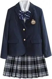 [TTYAO REII] Japanese School Girl Uniform JK Uniform 2 Button Single Breasted Blazer Suit Jacket Preppy Style Outfit for Women