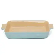 NEW Chasseur La Cuisson Rect. Baking Dish Large Duck Egg Blue