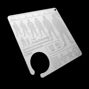 Scale Ruler Glue Scribering Plate 5in1 Scale Bar Dispensing Color Scale Plate