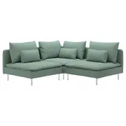 SÖDERHAMN corner sofa, 3-seat, Tallmyra light green