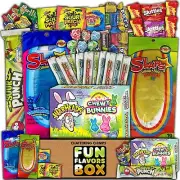 Kids Candy Treat Snack Box (50 Count) Skittles, Sour Candy Variety Care Package