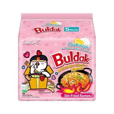 Samyang Buldak Hot Chicken Spicy Ramen Korea Instant Packaged Noodles,Carbonara,