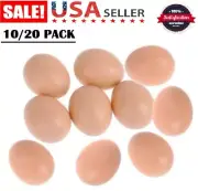 20× Fake Dummy Egg Hen Chicken Joke Prank Plastic Eggs Home Kitchen Decor USA