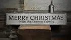 Merry Christmas, Custom From Family - Rustic Distressed Wood Sign