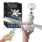 LED Ceiling Fan Light with Remote Control for Dimming Suitable for Living Room