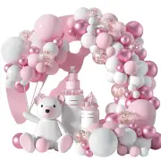 NNEOBA Mesmerizing Macaron Pink Balloon Garland Arch Kit - Style 1 (125 Pieces)