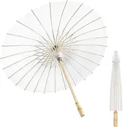 HOOMUU Wedding Paper Umbrellas for Women - Chinese Japanese DIT White Paper Parasol…