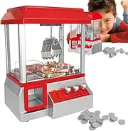 Classic Crane Machine - Candy Grabber, Creative Arcade Game, Electronic Prize Toys | - Candy Machine Retro Carnival Music and 24 Game coiins Game, Candy, Toys, or Small Prizes