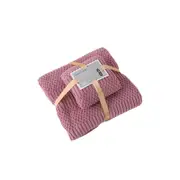 2 pcs Ultra Soft Towel Set Quick Drying for Fitness Bathroom Sports-Purple